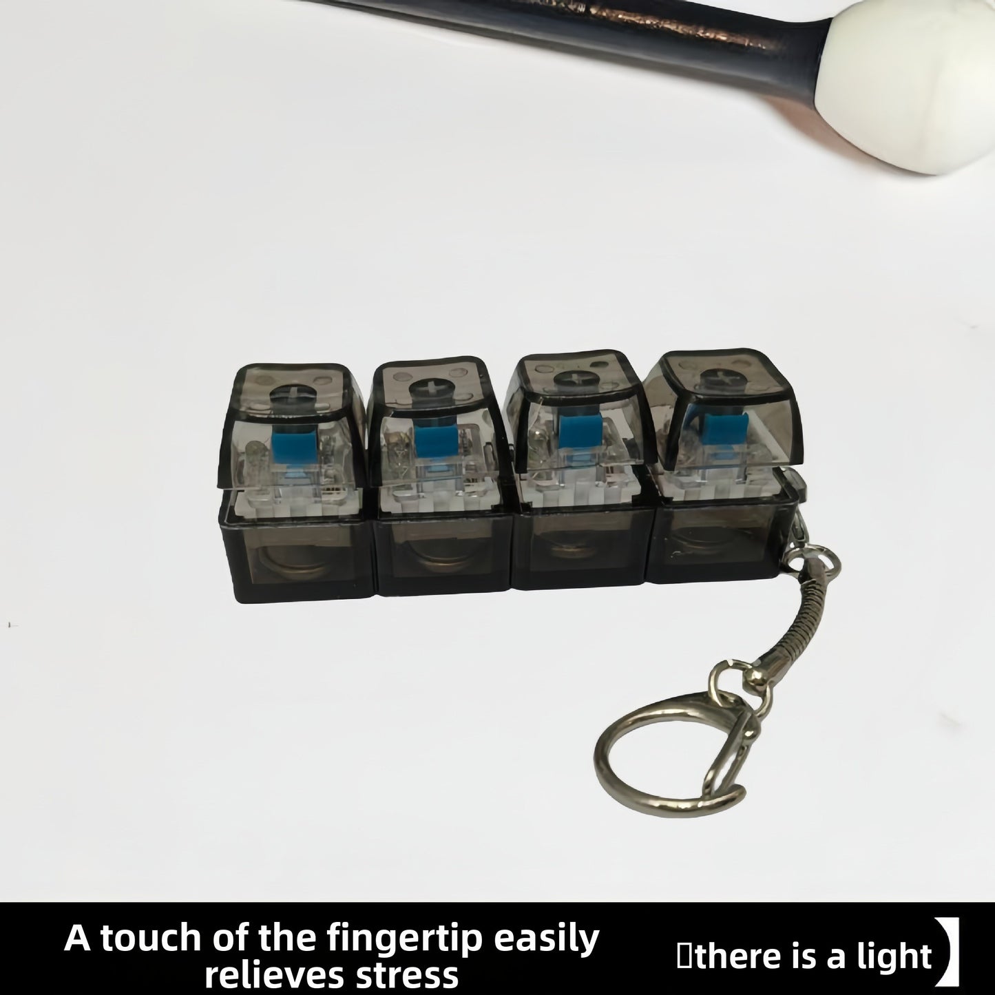 RGB Light Up Keychain Stress Relief Button Toy